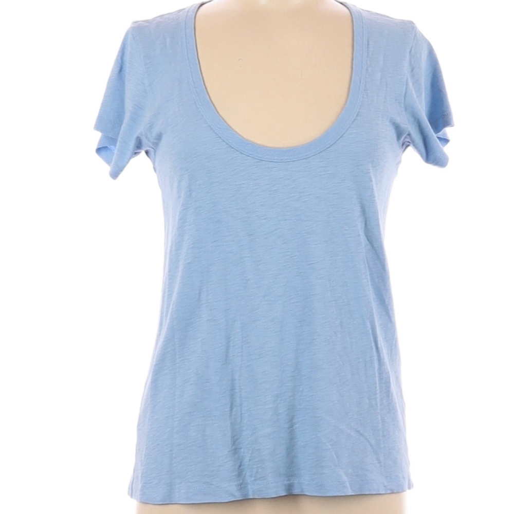 Rag & Bone The Slub Short Sleeve U-Neck Tee SIZE SMALL, POWDER BLUE